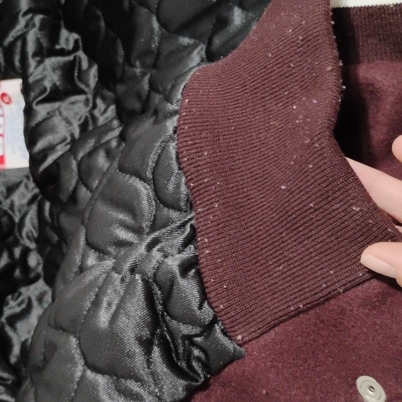 FLASH SALE! RARE! Awards USA Vintage Varsity Wool Leather Bomber Jacket S.XL - Picture 12 of 13